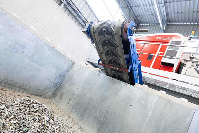 Sortiermaschine von Redwave in der Anlage von Skapa Recycling