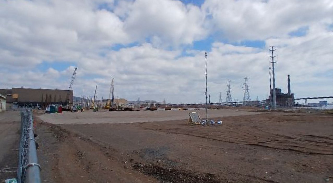 Ein Blick auf das Gelände, wo das Hochregallager entstehen wird.