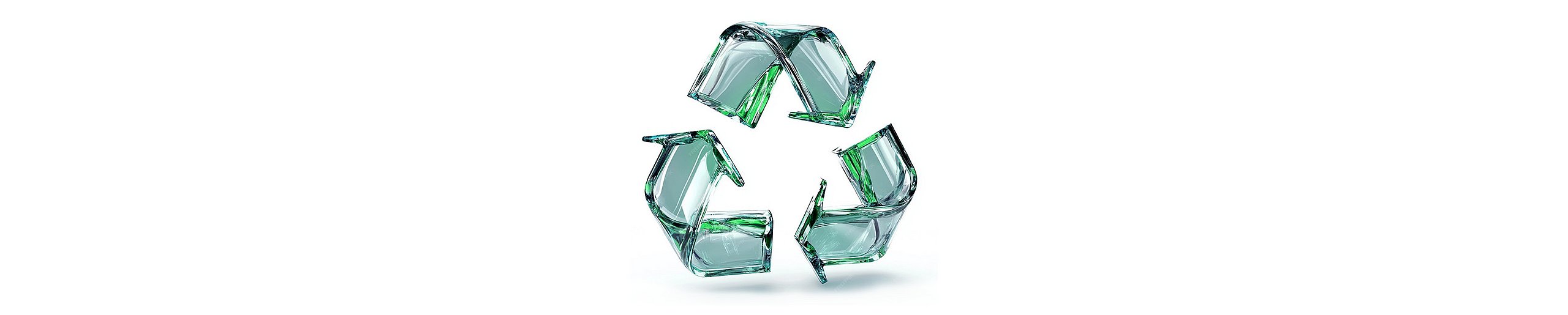 Recycling Icon in Glasoptik